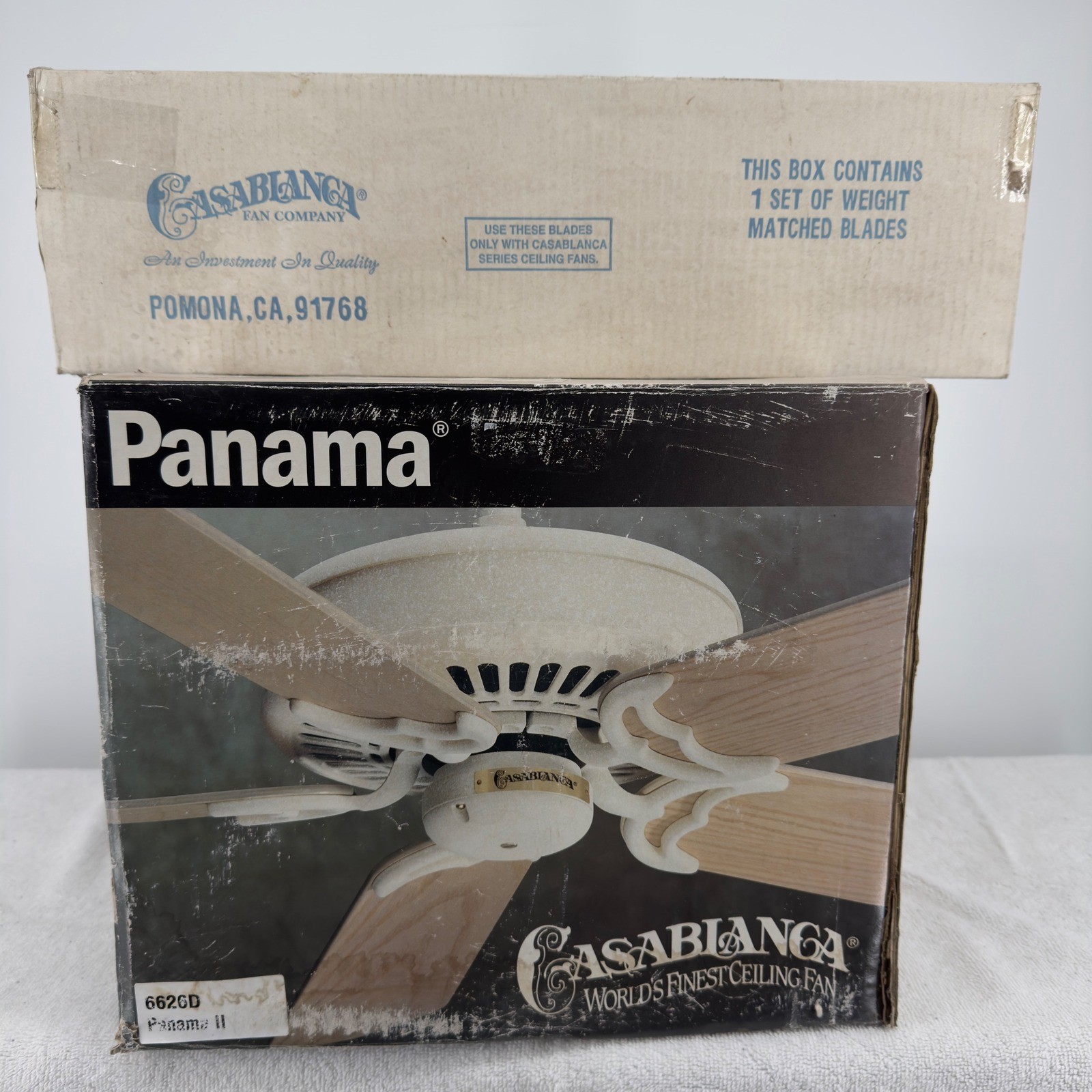 NOS Casablanca Panama II Ceiling Fan Navajo White 3-Speed Pull Chain Remote NOS Casablanca Panama II Ceiling Fan Navajo White 3-Speed Pull Chain Remote