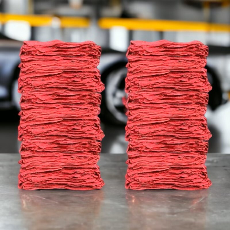 2500 Pcs Red Shop Towels Jumbo 15x15 Cleaning Rags, A-Grade & 2500 Pcs Red Shop Towels Jumbo 15x15 Cleaning Rags, A-Grade &