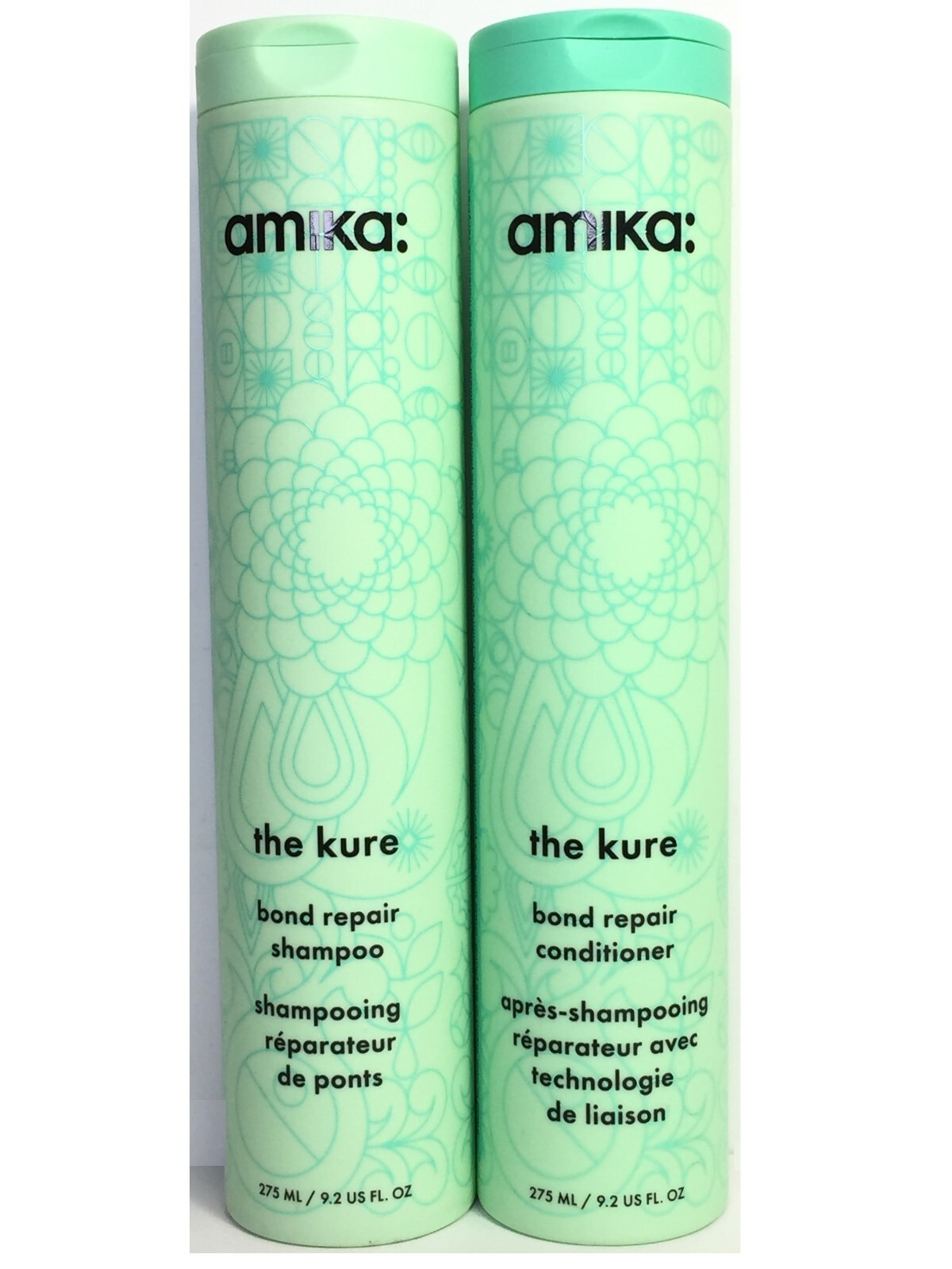 (2 PACK) Amika The Kure Bond Repair Duo Set (Shampoo & Conditioner), 9.2 oz (2 PACK) Amika The Kure Bond Repair Duo Set (Shampoo & Conditioner), 9.2 oz