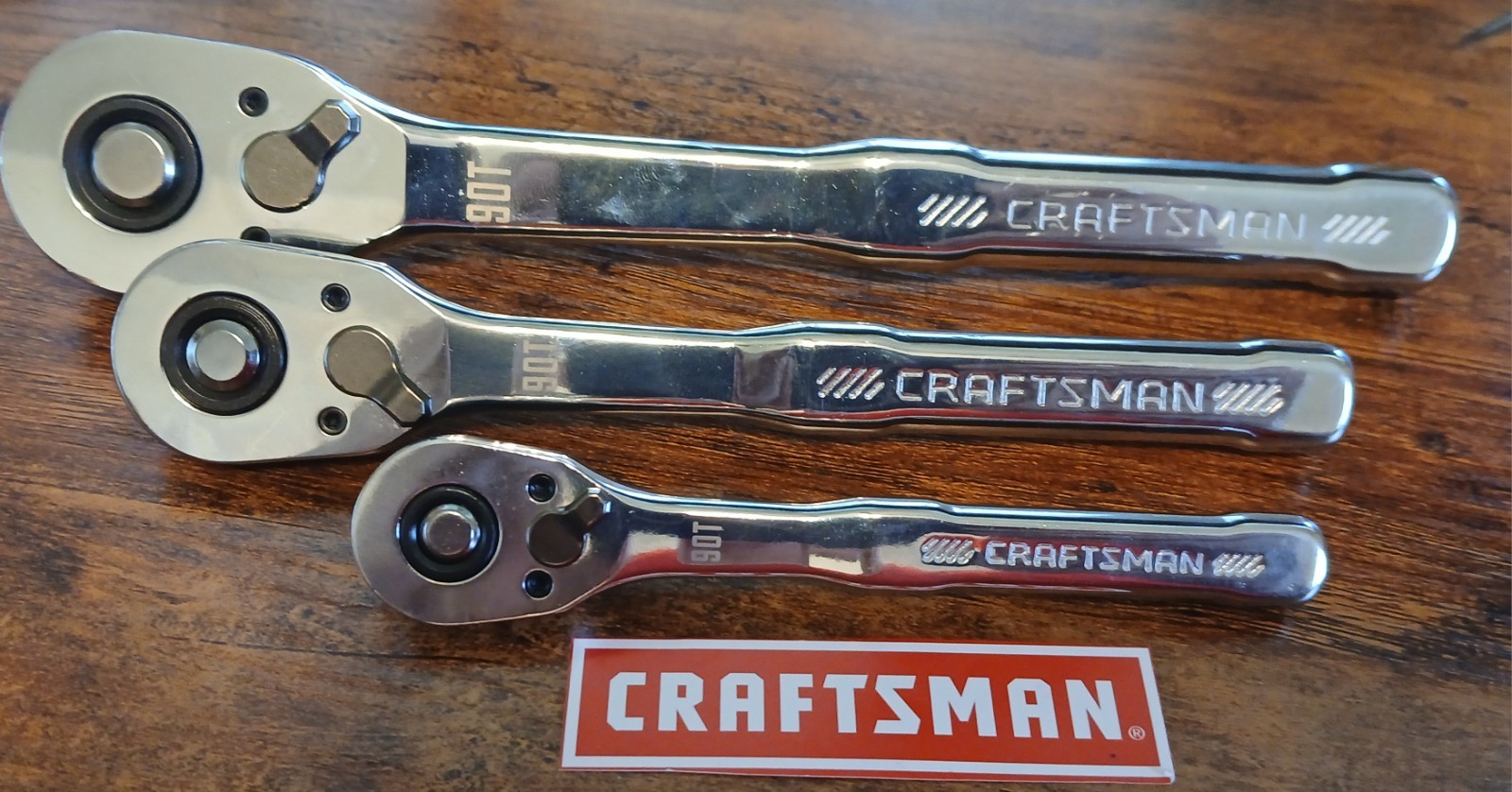 Craftsman 3 Pc 90-T Ratchet Socket Wrench Set 1/2\ Craftsman 3 Pc 90-T Ratchet Socket Wrench Set 1/2\