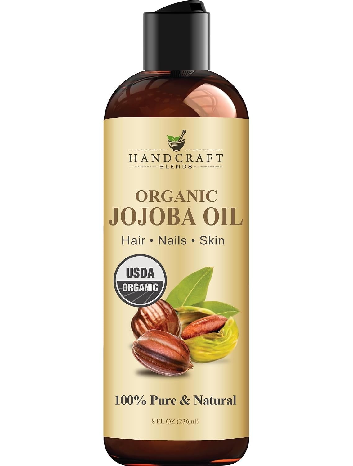 Handcraft USDA Organic Jojoba Oil 8 fl. oz – 100% Pure & Natural for Skin, Face, Handcraft USDA Organic Jojoba Oil 8 fl. oz – 100% Pure & Natural for Skin, Face,