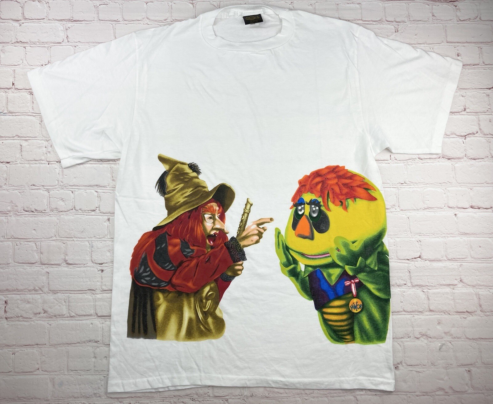 RARE Vintage 1995 HR Pufnstuf TV Show Promo Art Shirt XL Sid Marty Kroft NEW Lg