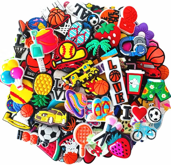 100 Mixed PVC Shoe Charm Lot Different Charms Fit for Croc Jibbitz Wristband 100 Mixed PVC Shoe Charm Lot Different Charms Fit for Croc Jibbitz Wristband