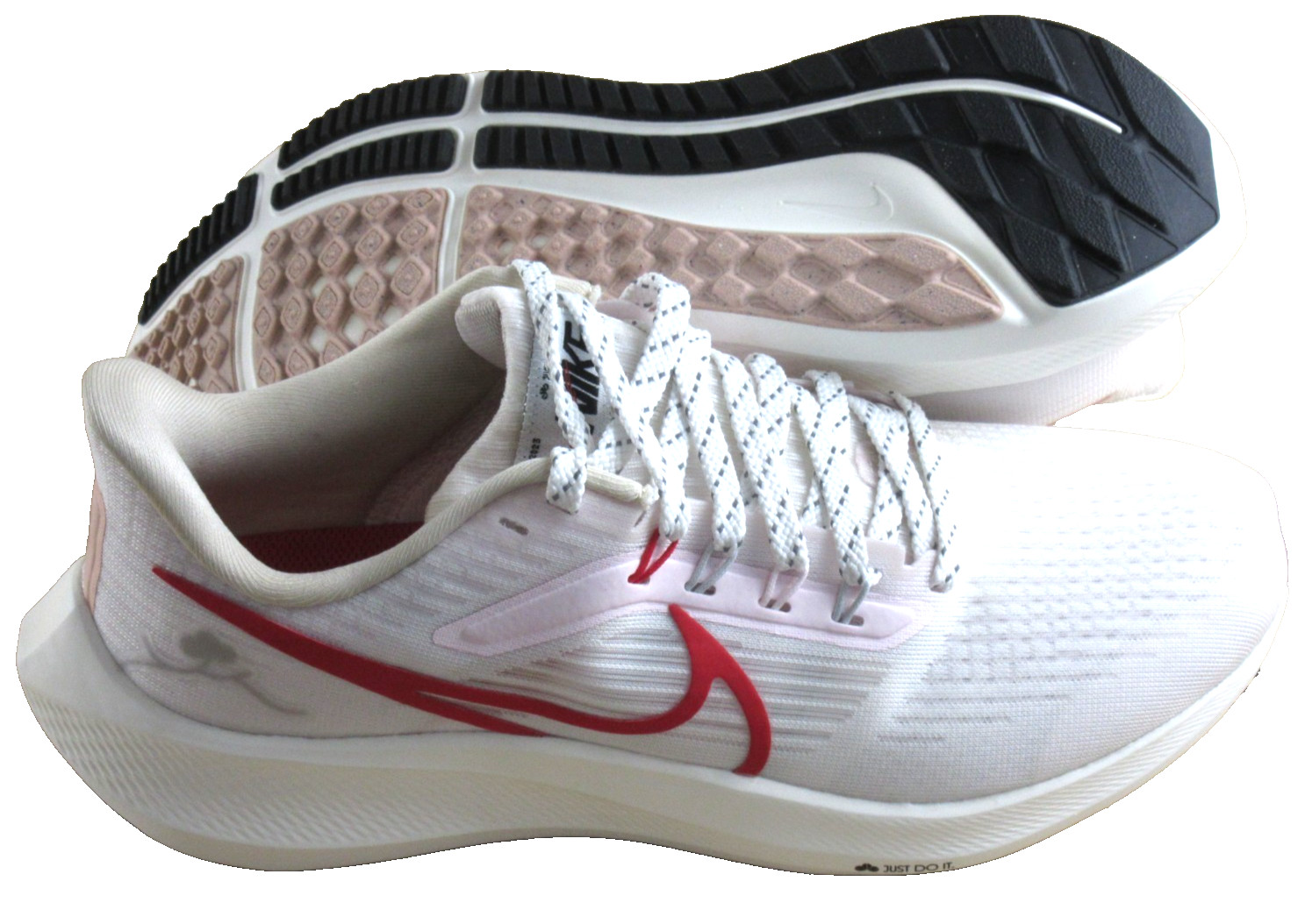 Women\'s Nike Air Zoom Pegasus 39 Running Shoes Sail Pearl Pink Red Size 6.5 NIB