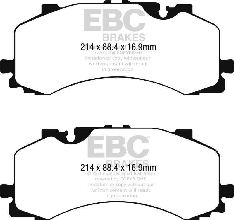 EBC Yellowstuff Brake Pads for Audi Q7 3.0L Supercharged – Fits 2016-2020