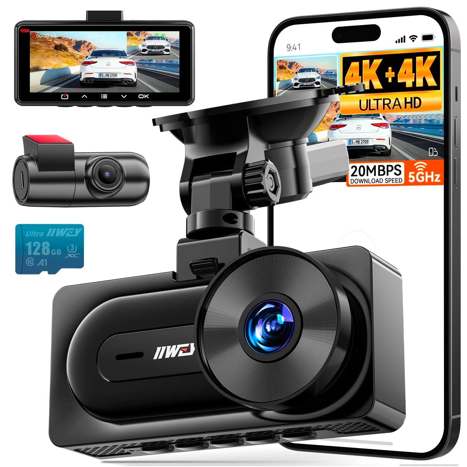 4K+4K Dash Cam Front + Rear, Dual STARVIS Sensor, 5G WiFi, Brand New (sealed) 4K+4K Dash Cam Front + Rear, Dual STARVIS Sensor, 5G WiFi, Brand New (sealed)