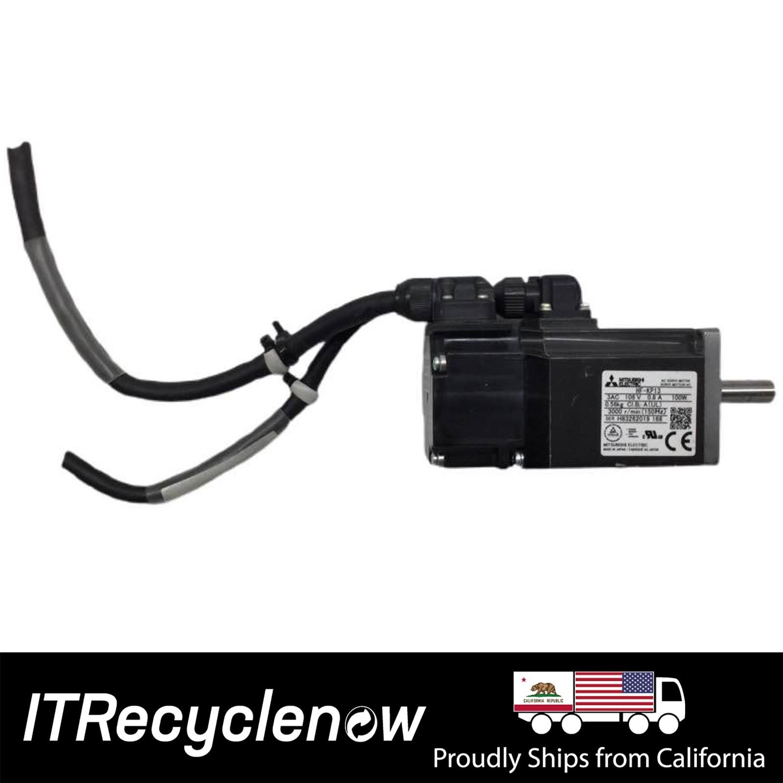 Mitsubishi HF-KP13 AC Servo Motor 100W 3000 RPM Ultra Low Inertia Used Working Mitsubishi HF-KP13 AC Servo Motor 100W 3000 RPM Ultra Low Inertia Used Working