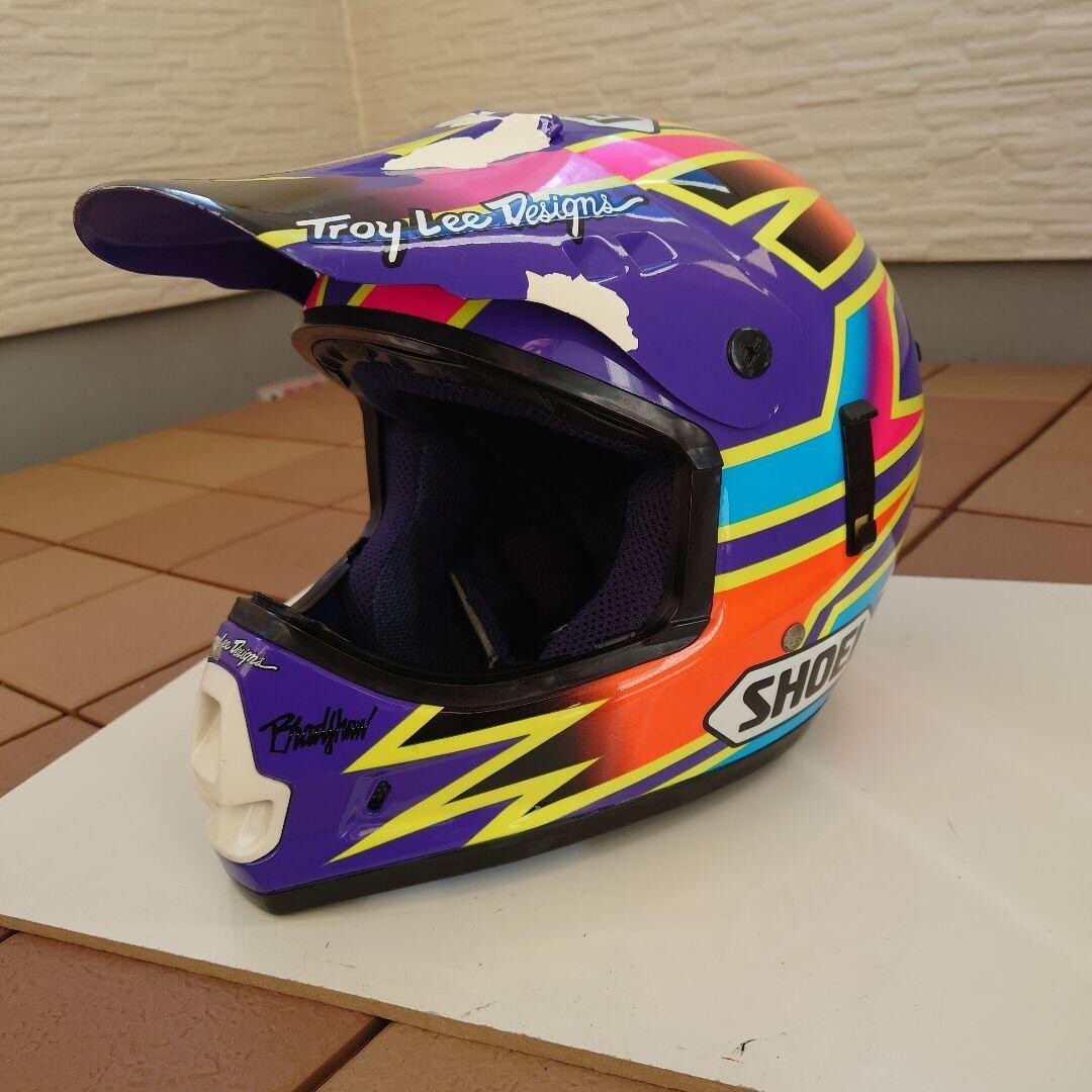 - SHOEI VFX Damon Bradshaw Troy Lee Designs Skull Motocross Full Face Helmet -