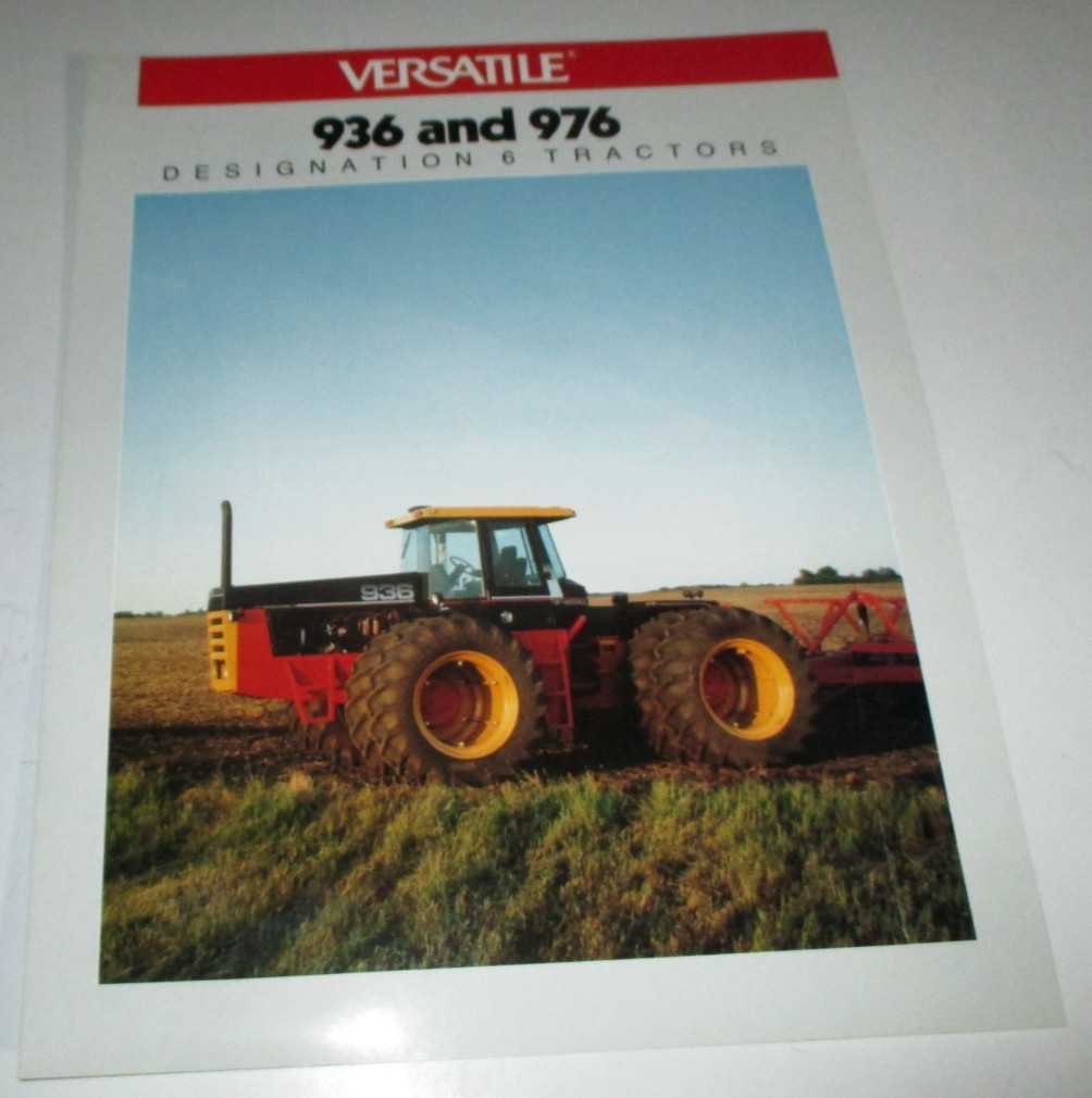 Versatile 936 976 Tractor Sales Brochure Literature 7/87 DEALERS ORIGINAL nh