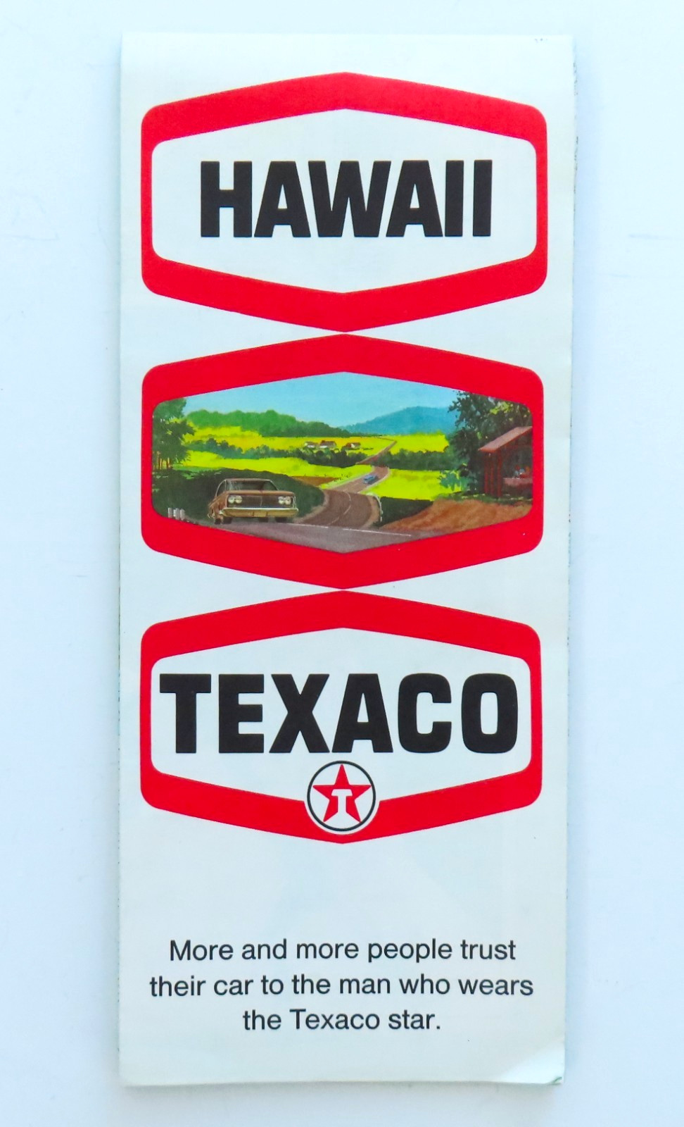 Texaco Hawaii Street Map Vintage 1969 60s Hawaiian Islands Road Travel Souvenir