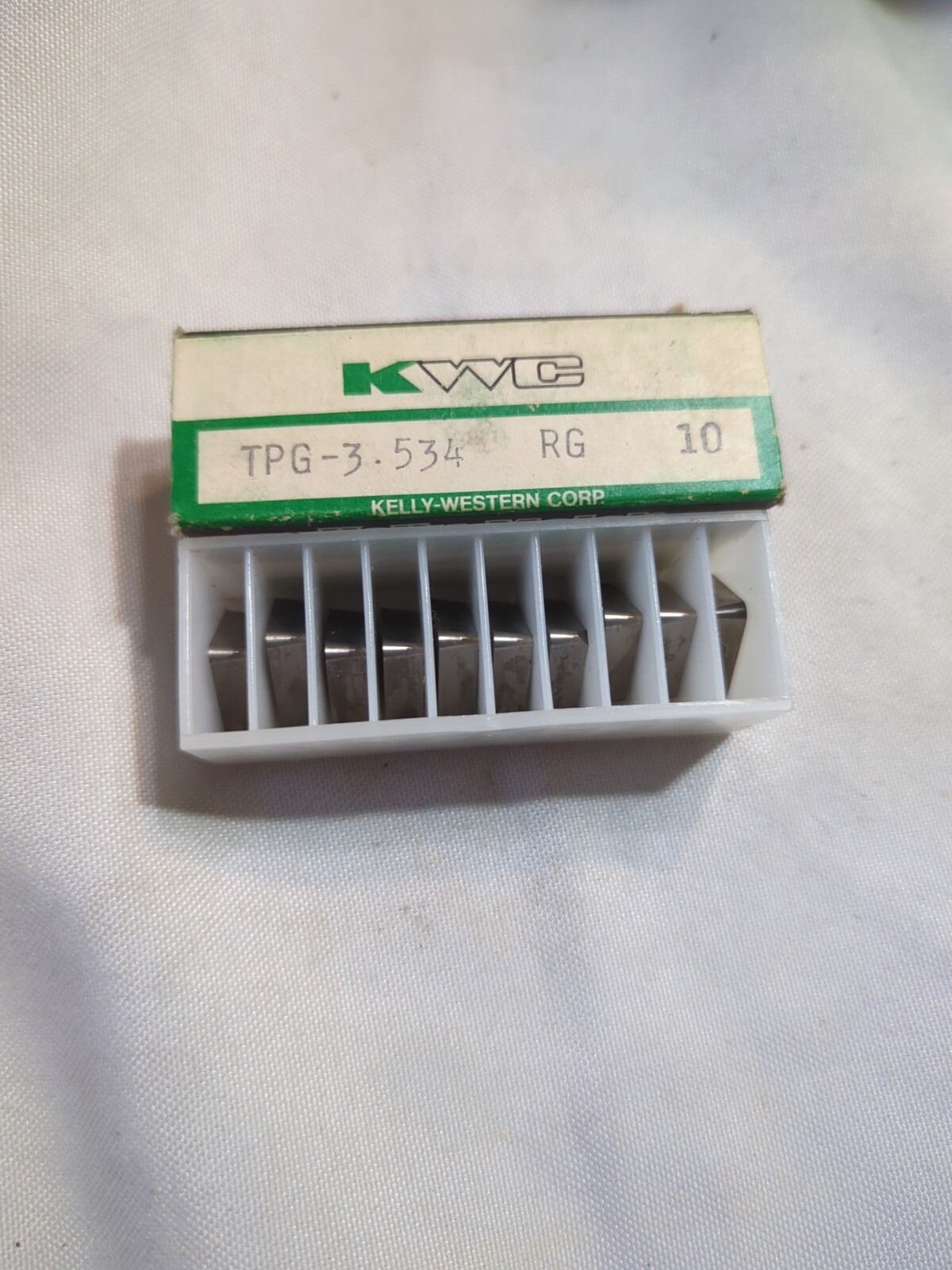 Qty.10 HTF KWC TPG 3.534 Grade RG Carbide Inserts (A15)