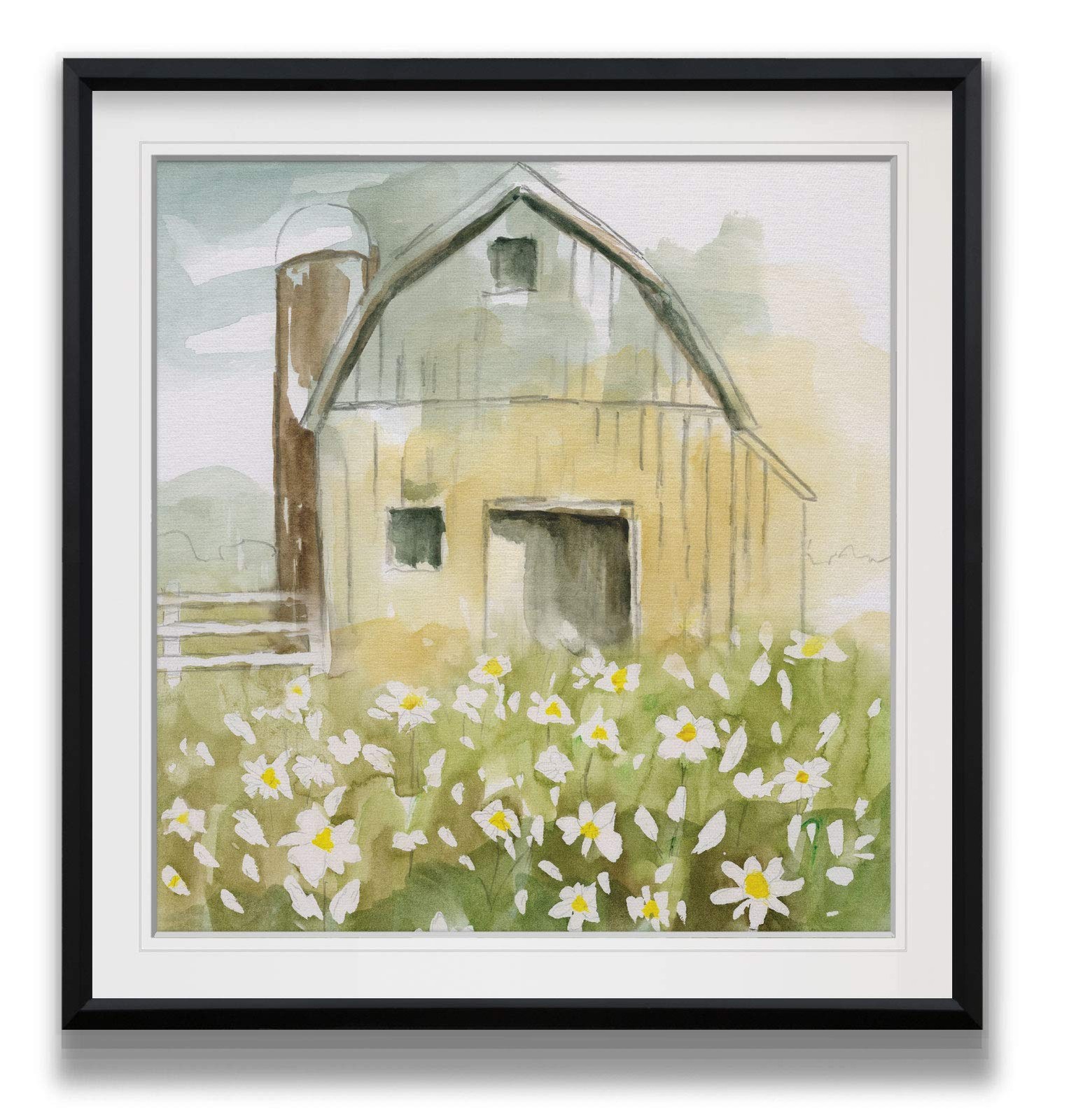 Renditions Gallery BF-19326-1616 Daisy Barn Paintings Rustic Framed Giclee Renditions Gallery BF-19326-1616 Daisy Barn Paintings Rustic Framed Giclee