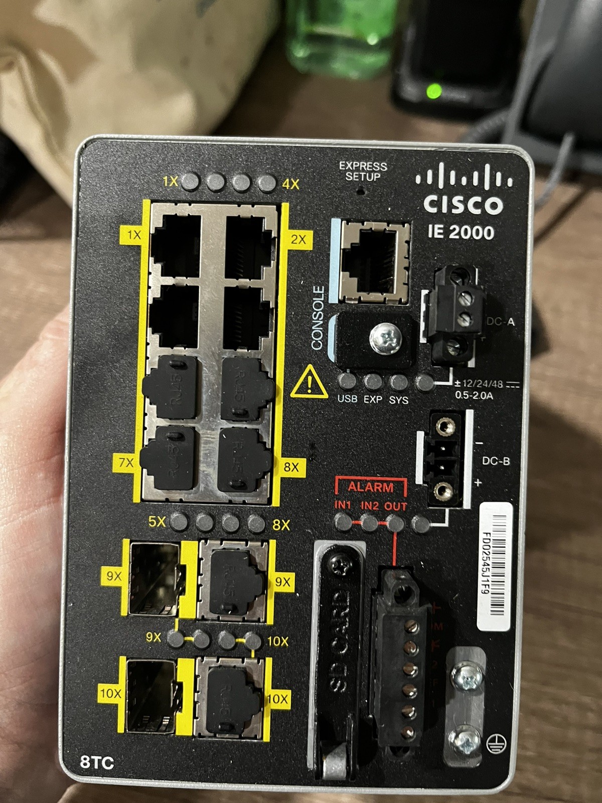 Cisco IE 2000 IE-2000-8TC-G-B 8 Port Industrial Ethernet Switch Open Box Cisco IE 2000 IE-2000-8TC-G-B 8 Port Industrial Ethernet Switch Open Box
