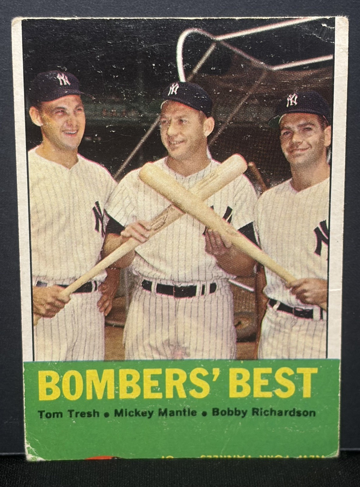 Topps 1963 Topps Bombers' Best #173 Mantle Richardson Tresh Yankees Topps 1963 Topps Bombers' Best #173 Mantle Richardson Tresh Yankees