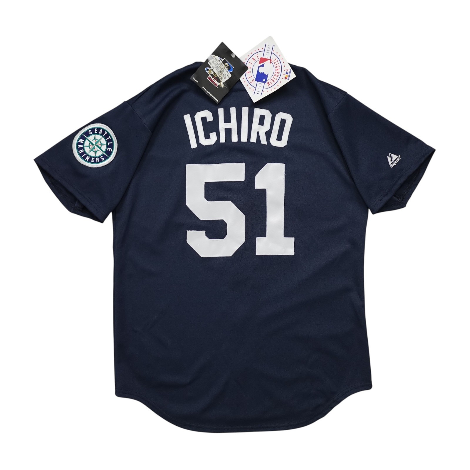 VTG 00s MLB SEATTLE MARINERS ICHIRO SUZUKI 51 MAJESTIC JERSEY NWT Sz M DEADSTOCK VTG 00s MLB SEATTLE MARINERS ICHIRO SUZUKI 51 MAJESTIC JERSEY NWT Sz M DEADSTOCK