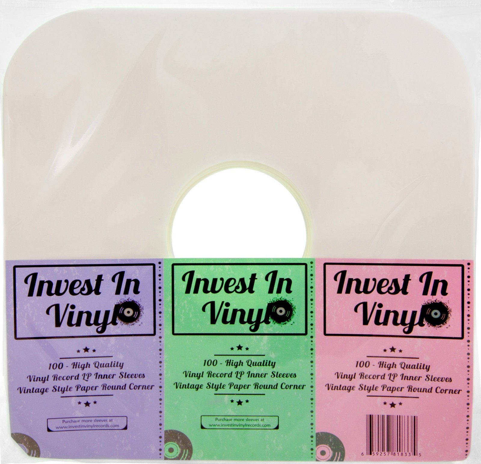 100 LP Vinyl Record Inner Sleeves Heavy Stock Ivory White Paper 12 100 LP Vinyl Record Inner Sleeves Heavy Stock Ivory White Paper 12