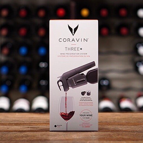 Coravin Three+ Wine Preservation System Set, Black w/ Capsules & Accessories