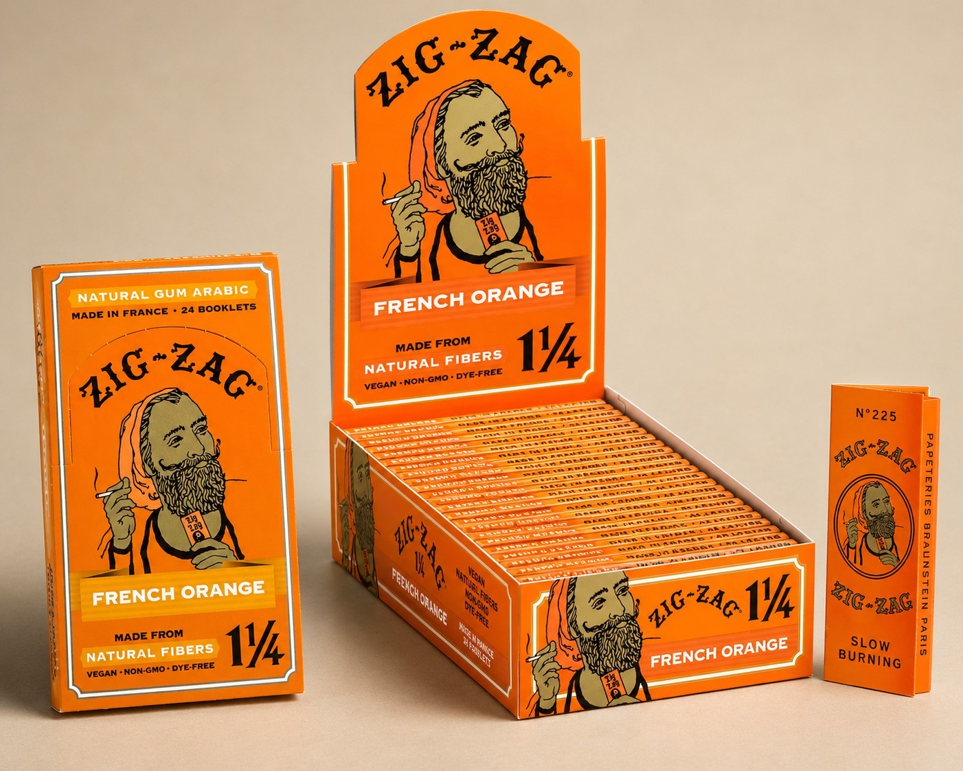 Zig-Zag Rolling Papers - 1 1/4 French Orange - 24 Booklets with 32 Papers each Zig-Zag Rolling Papers - 1 1/4 French Orange - 24 Booklets with 32 Papers each