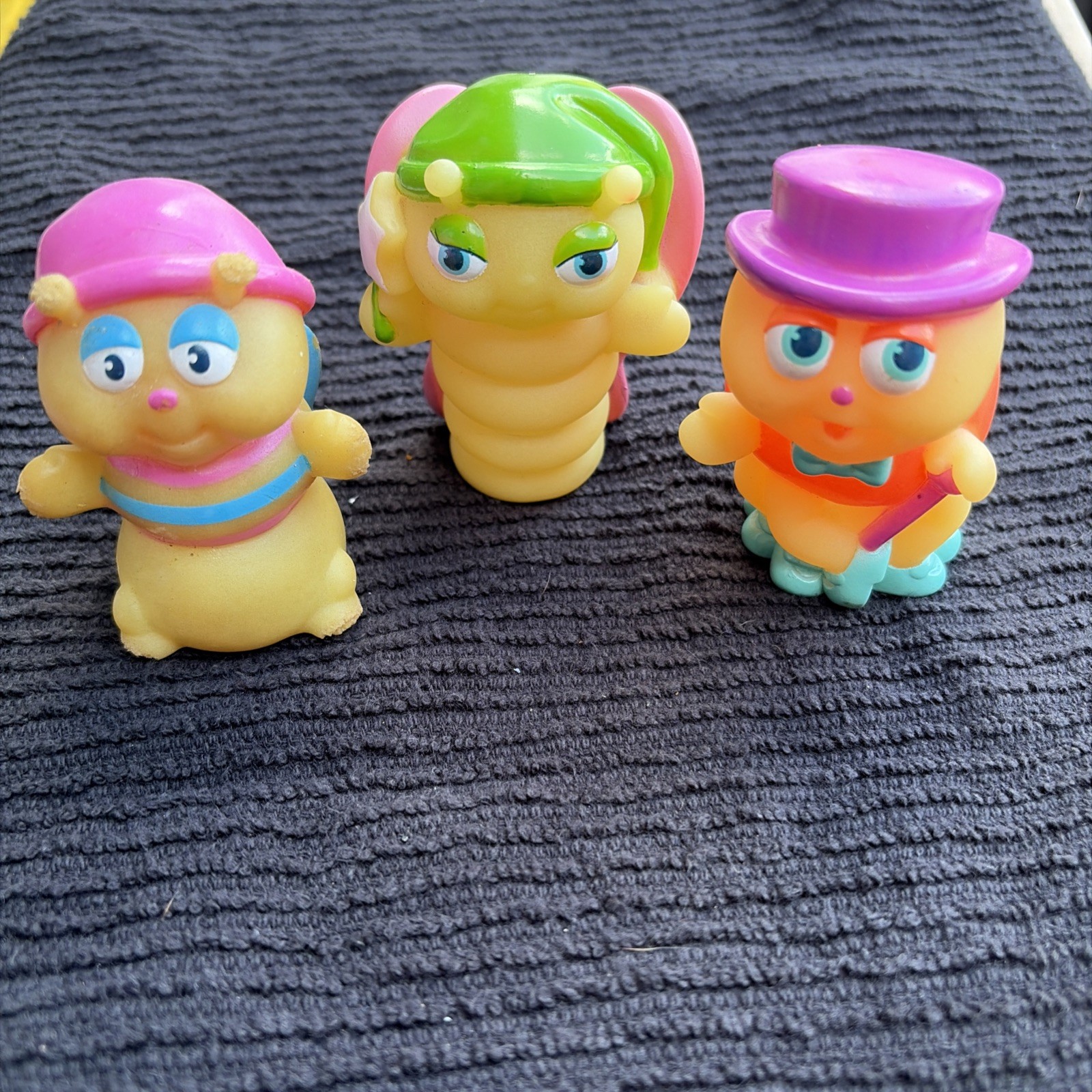Vintage 1985 Glo Friends Set of 3x Bugs Glow in Dark 🐛   Playskool