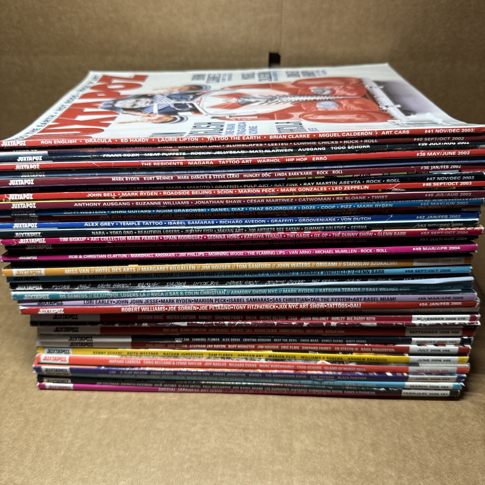 Lot of 36 - Juxtapoz Art & Culture Magazines - Full Year 2002 - 2006 Collection Lot of 36 - Juxtapoz Art & Culture Magazines - Full Year 2002 - 2006 Collection