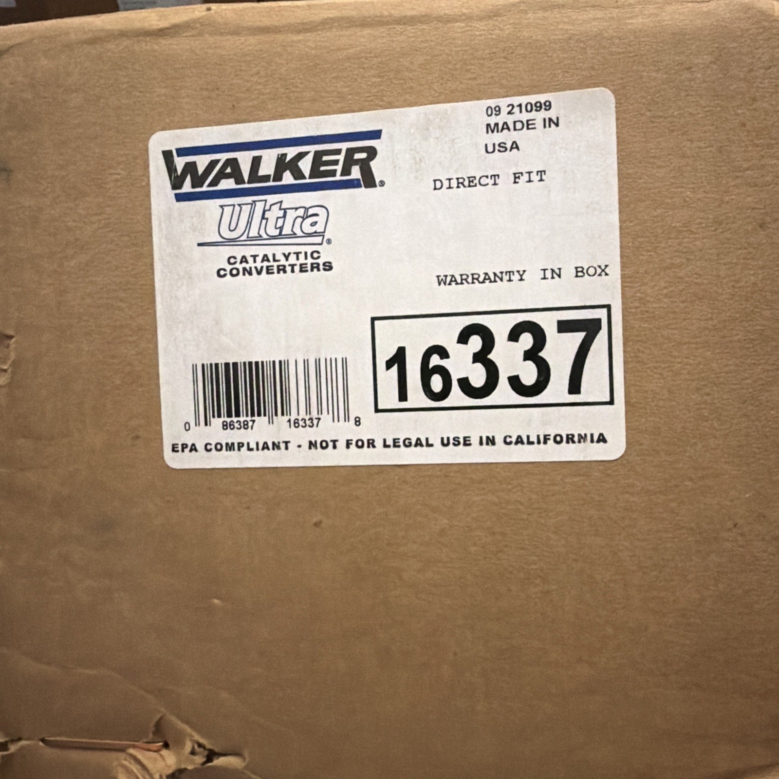 Catalytic Converter-EPA Walker 16337 fits 04-09 Toyota Prius 1.5L-L4 Catalytic Converter-EPA Walker 16337 fits 04-09 Toyota Prius 1.5L-L4