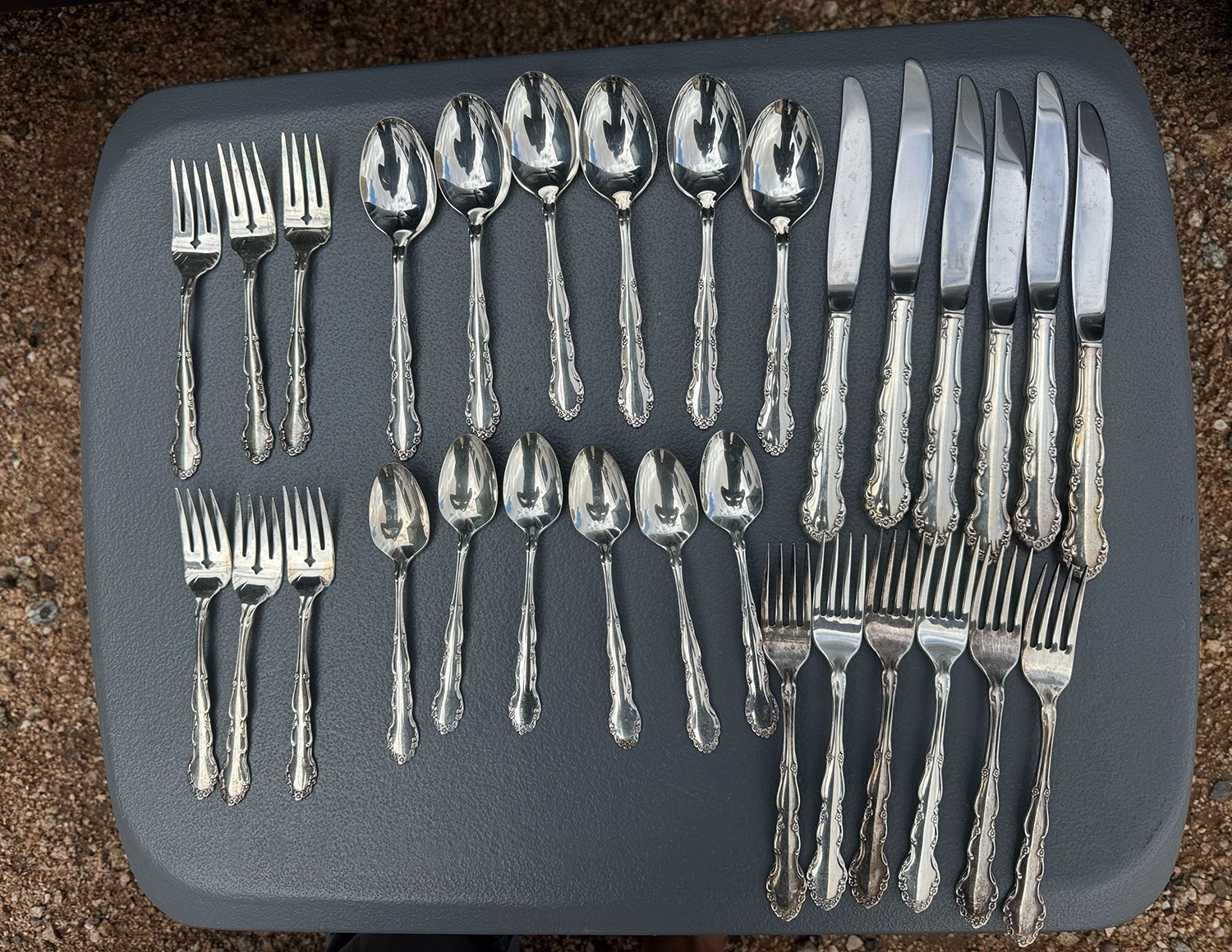 Oneida 1881 Rogers Vintage 30-Piece Flatware Set Silverware Floral Stainless