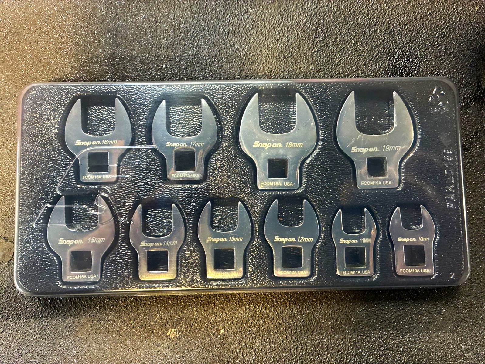 Snap-on FCOMMA Metric Crowfoot Wrench Set 10mm-19mm Black 8pc Snap-on FCOMMA Metric Crowfoot Wrench Set 10mm-19mm Black 8pc