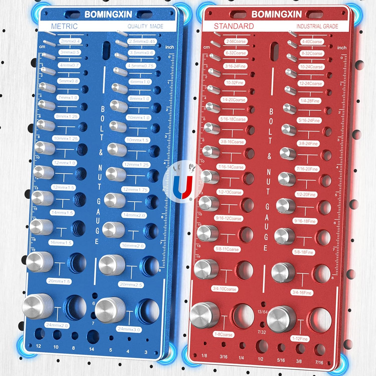 Upgrade Thread Checker, 70 Nut and Bolt Thread Checker with Magnetic Base Upgrade Thread Checker, 70 Nut and Bolt Thread Checker with Magnetic Base