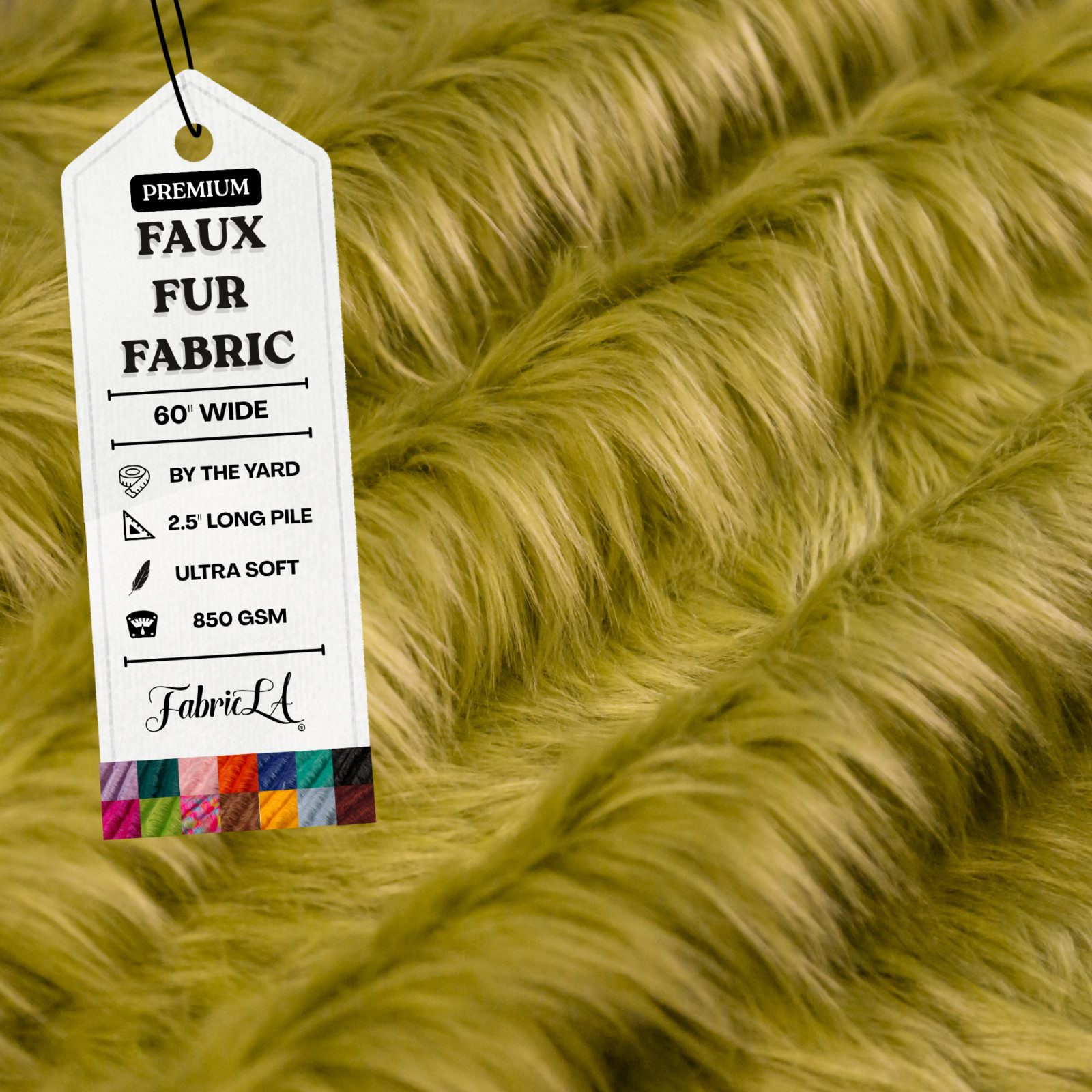 FabricLA Shaggy Faux  Fur Fluffy Fabric by the yard | Artificial Art & Craft
