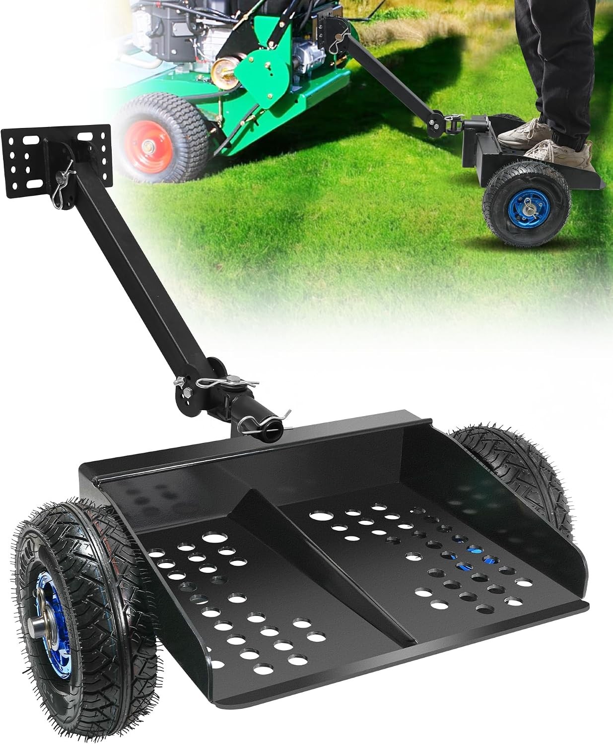 Walk Behind for Mower Sulky, Two Wheels Lawn for Mower Sulky with 10\ Walk Behind for Mower Sulky, Two Wheels Lawn for Mower Sulky with 10\