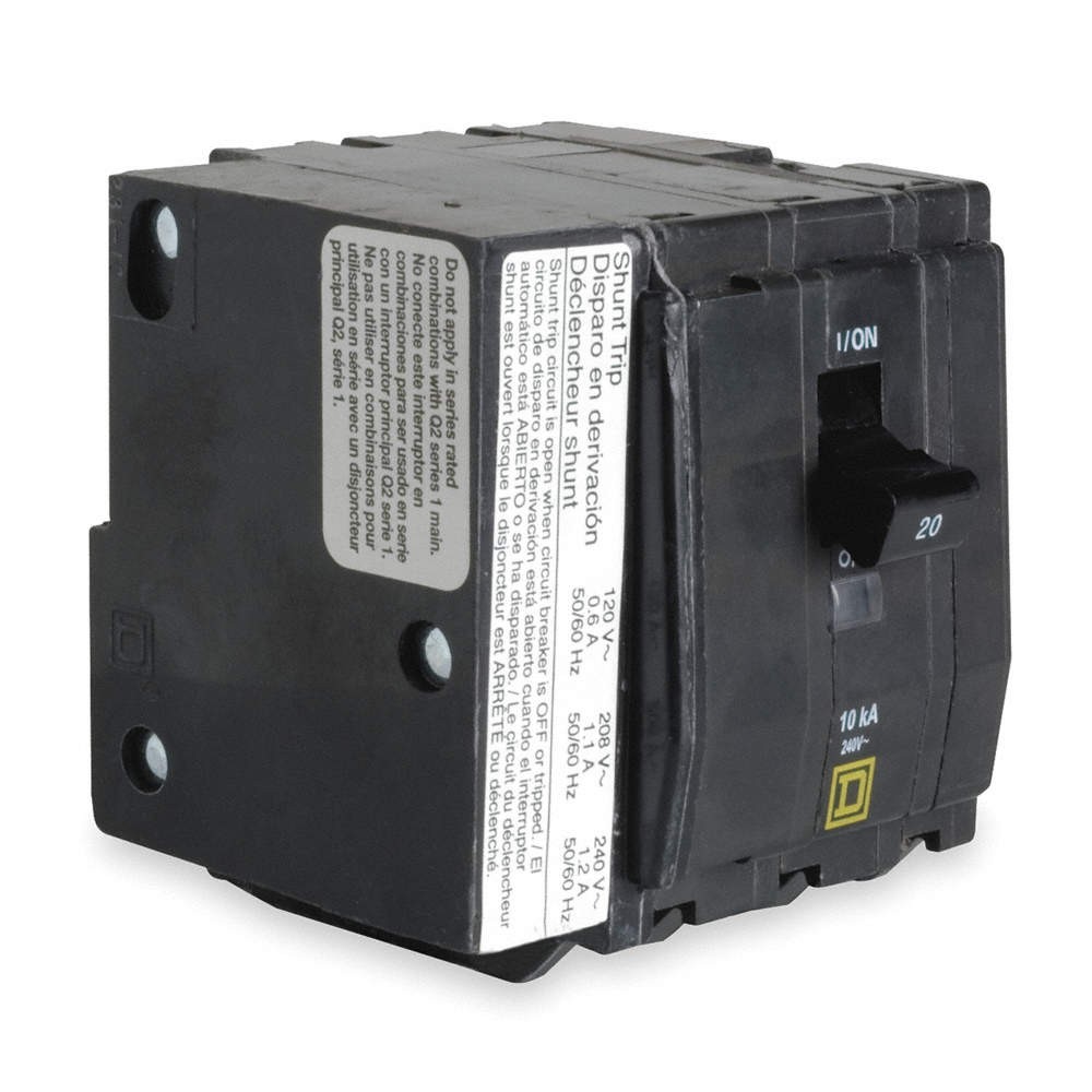 SQUARE D QO3701021 Circuit Breaker,70A,Plug In,120/240V,3P 2GLY4