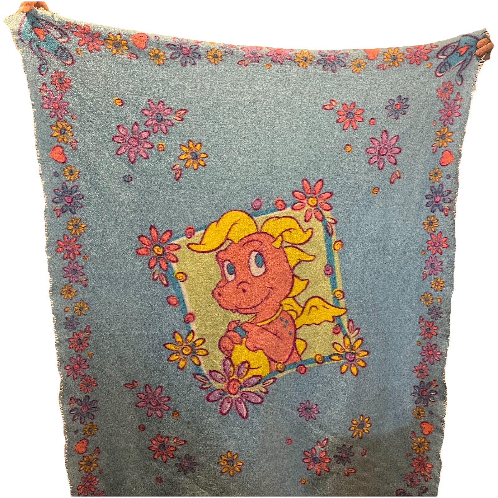 *RARE* Vintage 2000s Dragon Tales Blanket Cassie Fabric 57 *RARE* Vintage 2000s Dragon Tales Blanket Cassie Fabric 57
