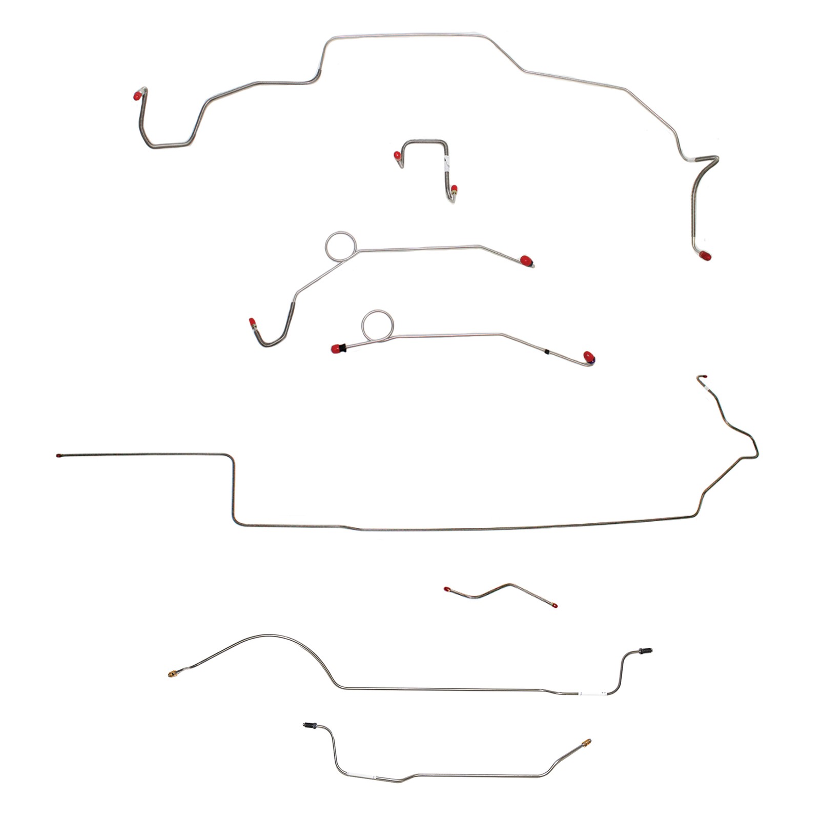 For 67-69 Dodge Charger Complete Brake Line Kit Power Disc Stainless CBK0654SS
