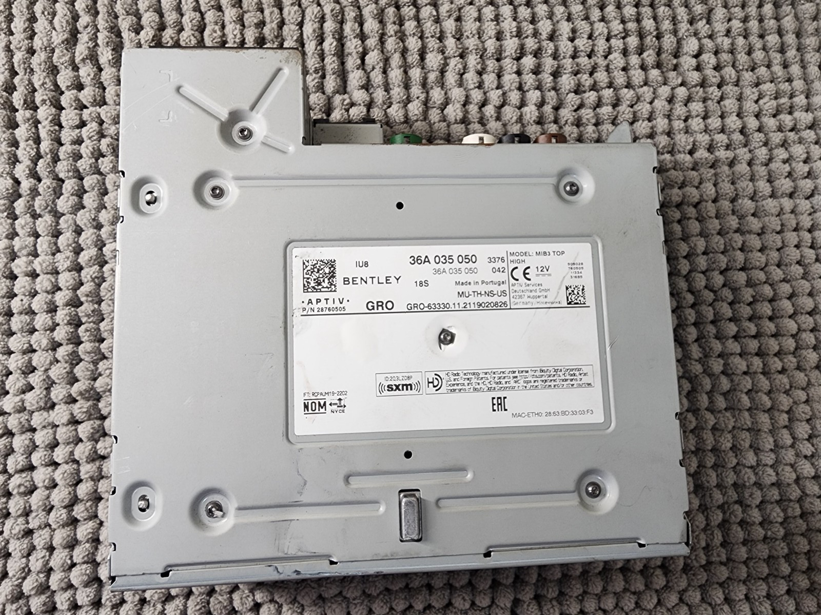 2016-2022 Bentley Bentayga Central Computer 36A035050 OEM