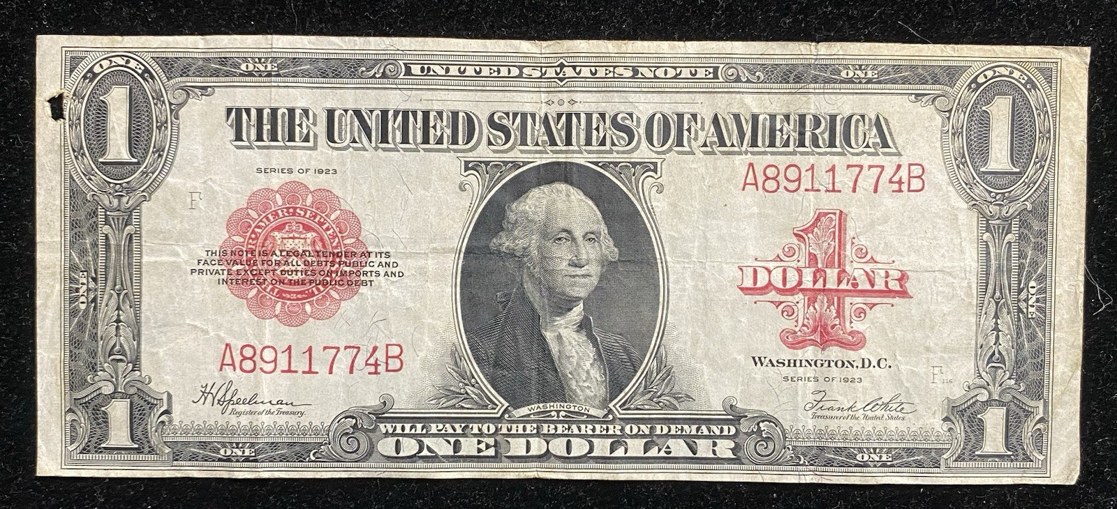 1923 $1 Red Seal Legal Tender Note Fr#40 1923 $1 Red Seal Legal Tender Note Fr#40