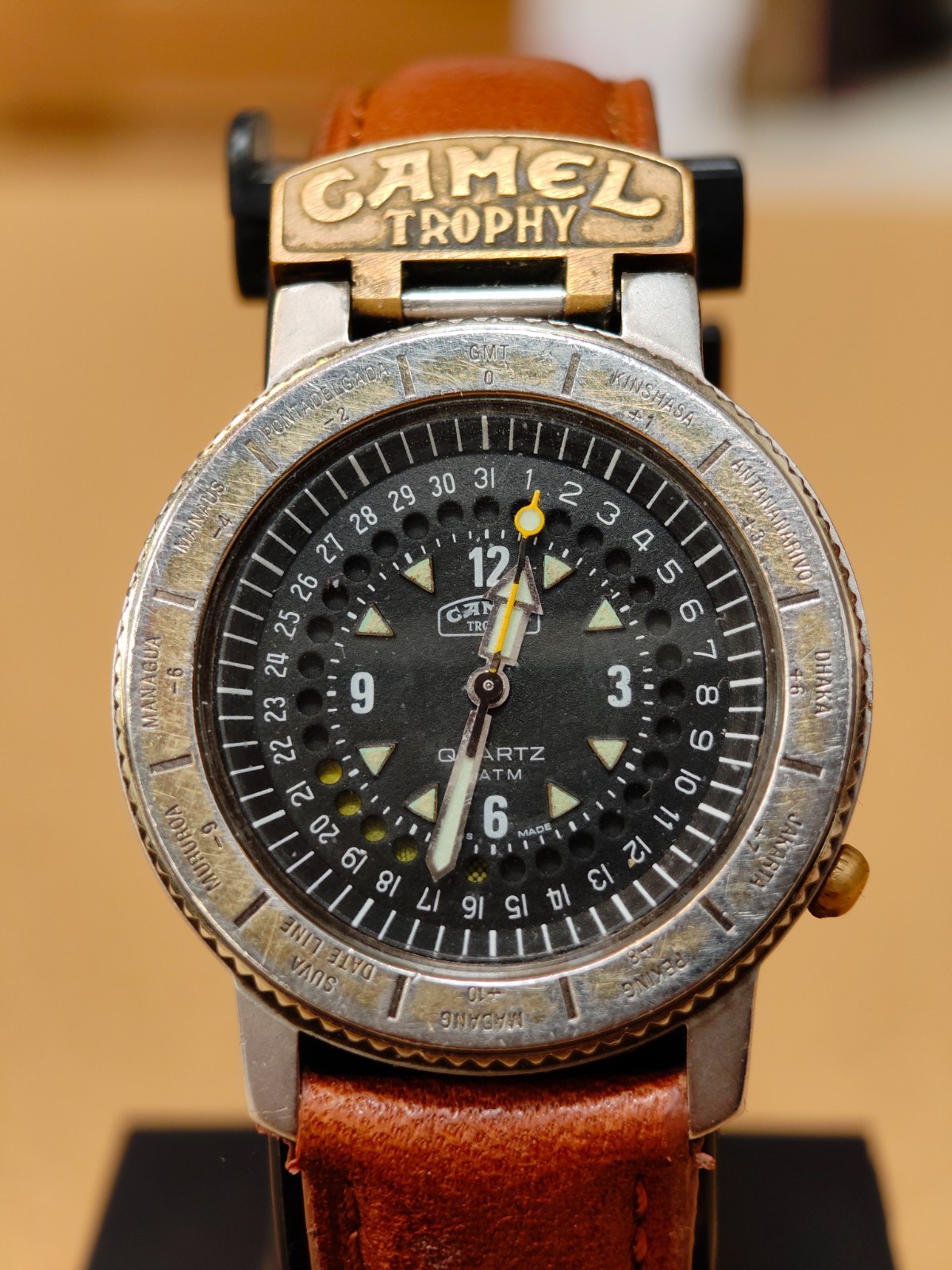 Camel Trophy Quartz 955.415 Green Belt 5 ATM - Camel Trophy Watch - Working