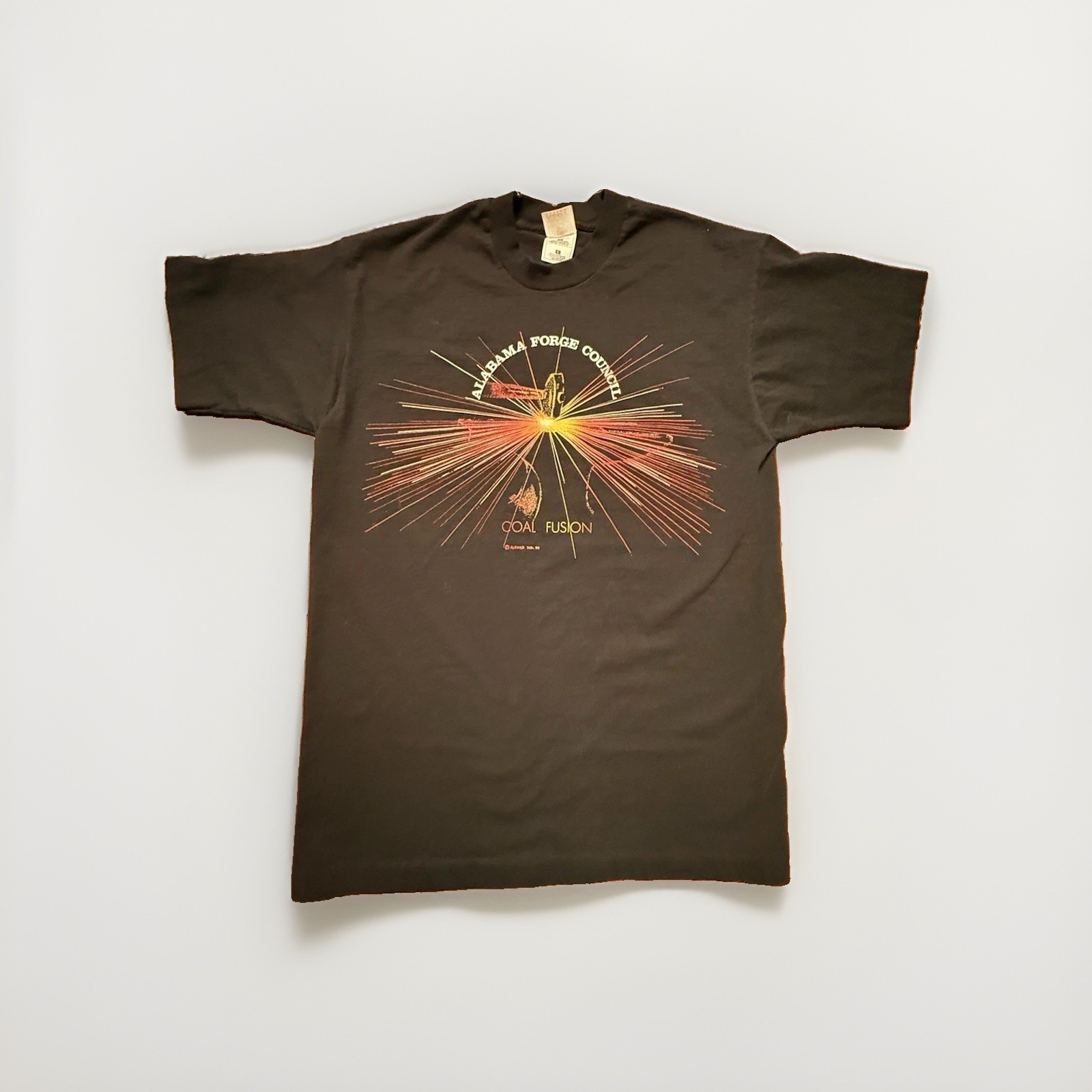 Vintage 1989 Alabama Forge Council Coal Fusion T Shirt Single Stitch Mens L