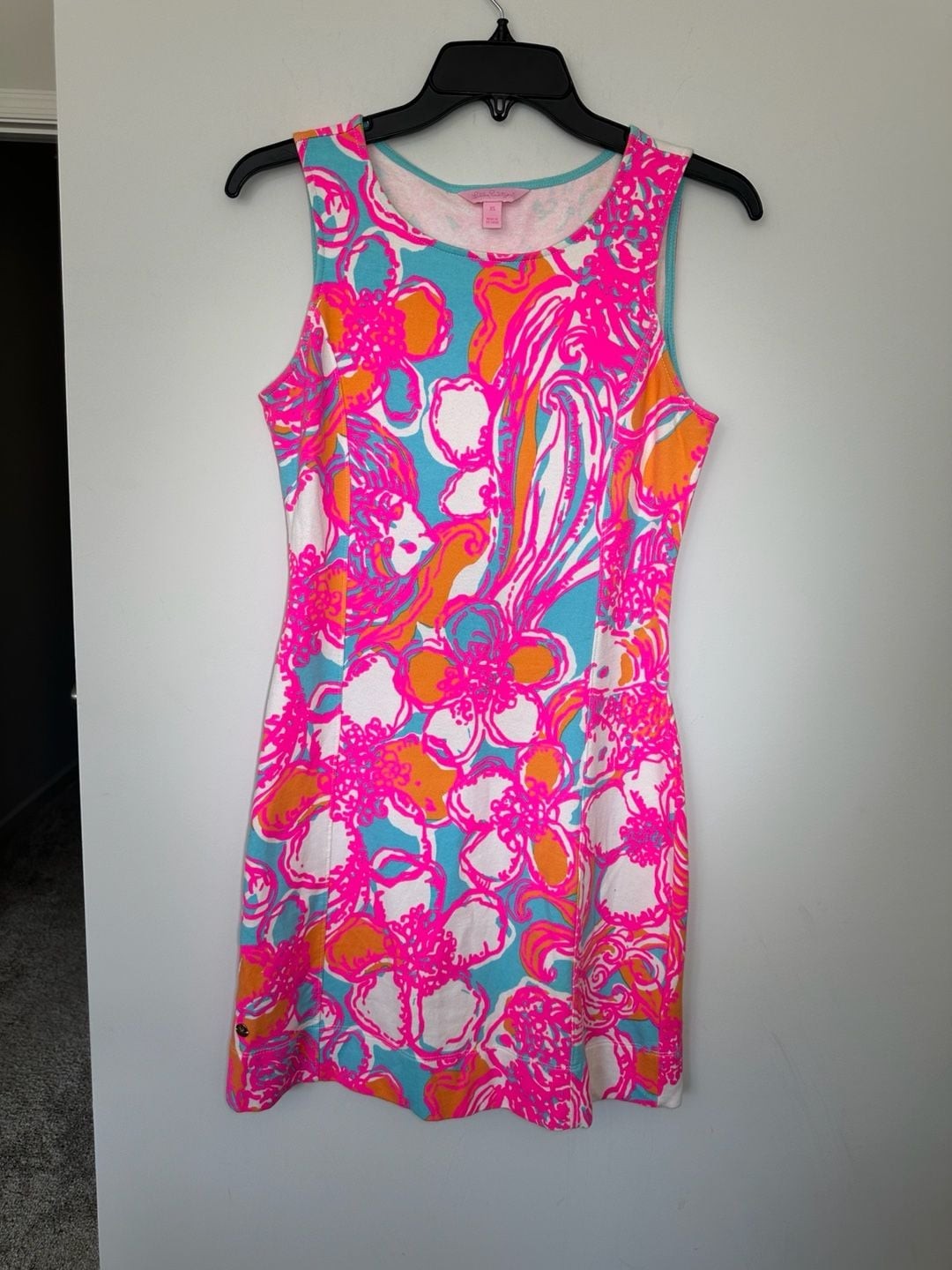 Lilly Pulitzer Dress Size XS Floral Print Keyhole Back Sleeveless
