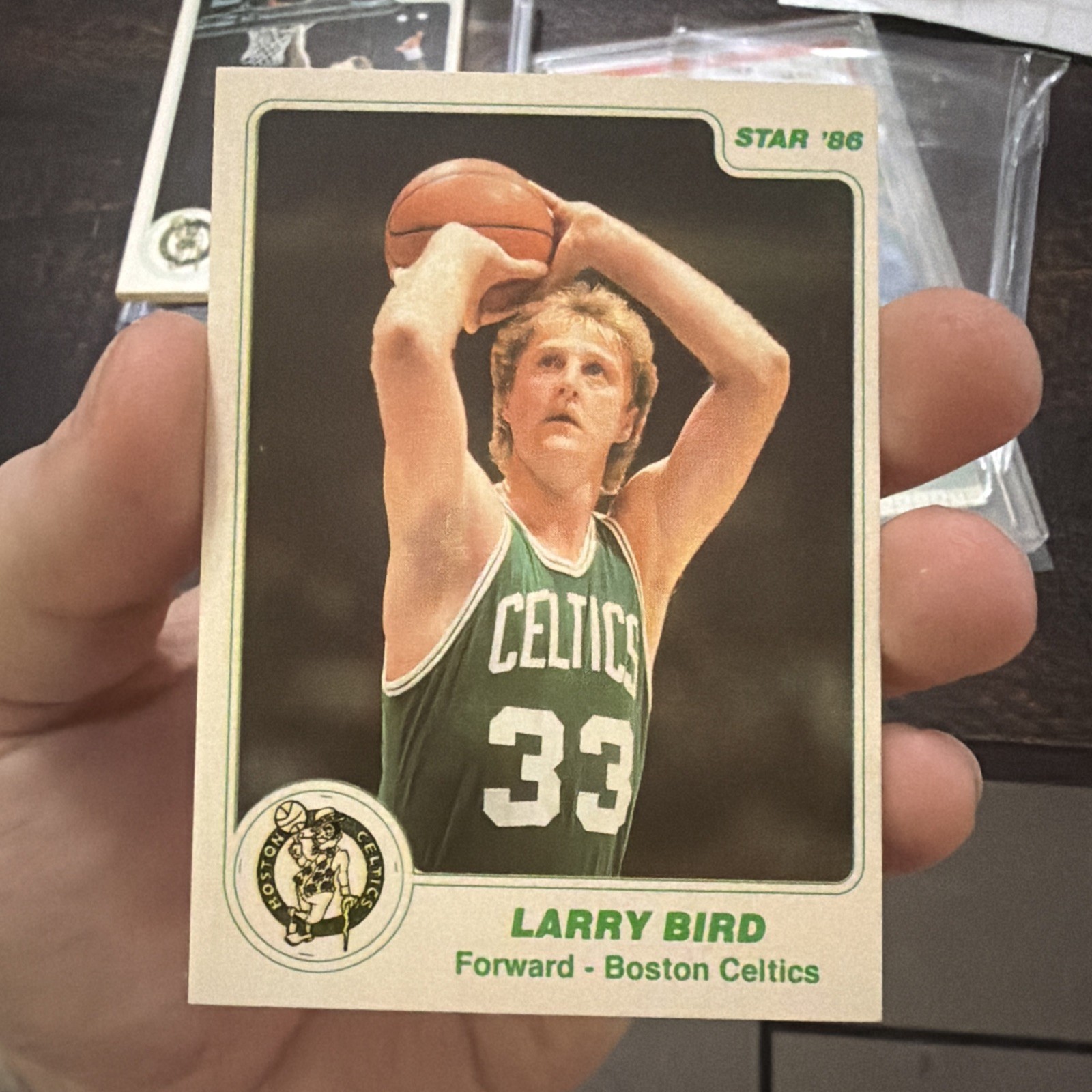 1985-86 Star #95W Larry Bird White Border EX-NM