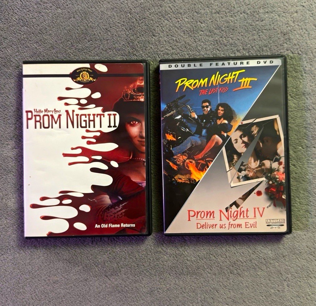 PROM NIGHT DVD Lot | Hello Mary Lou: Prom Night II + III / IV Double Feature OOP PROM NIGHT DVD Lot | Hello Mary Lou: Prom Night II + III / IV Double Feature OOP
