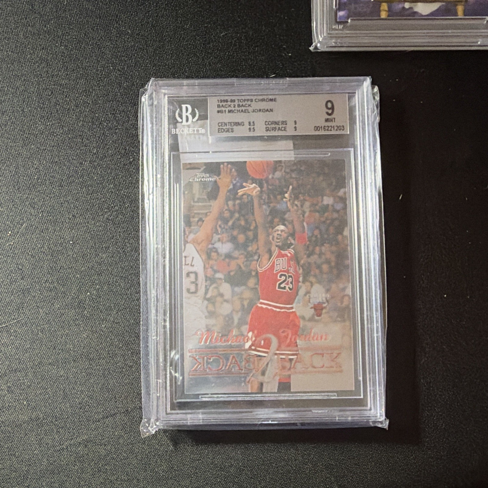 Topps 1998-99 Topps Chrome Back 2 Back #6 Michael Jordan BGS 9 Graded Topps 1998-99 Topps Chrome Back 2 Back #6 Michael Jordan BGS 9 Graded