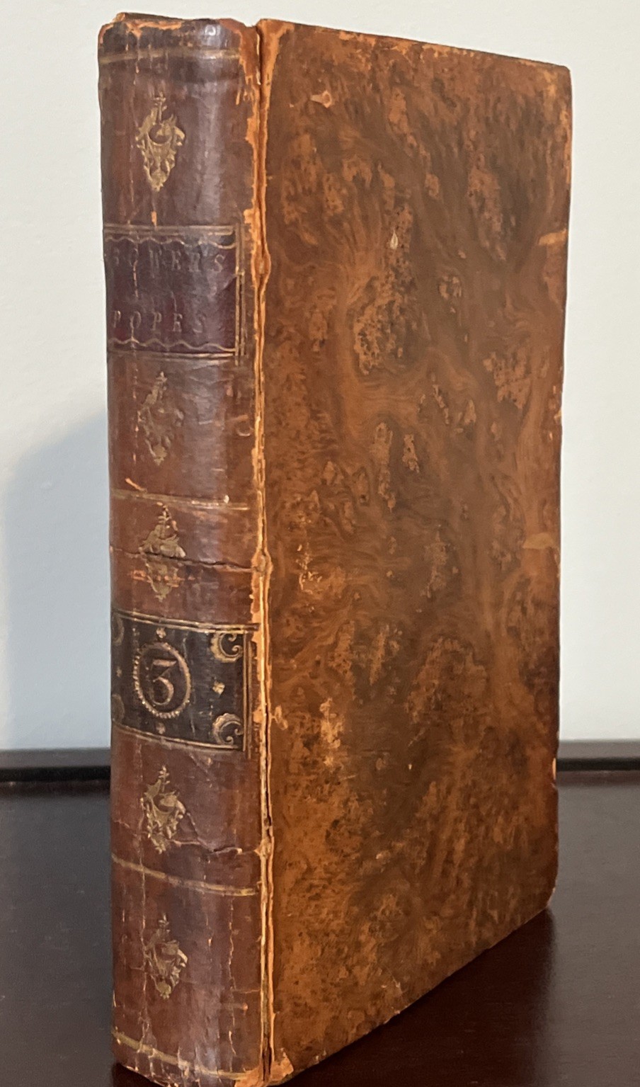 1754 History of the Popes Vol III Archibald Bower Dublin Leather Bound Antique