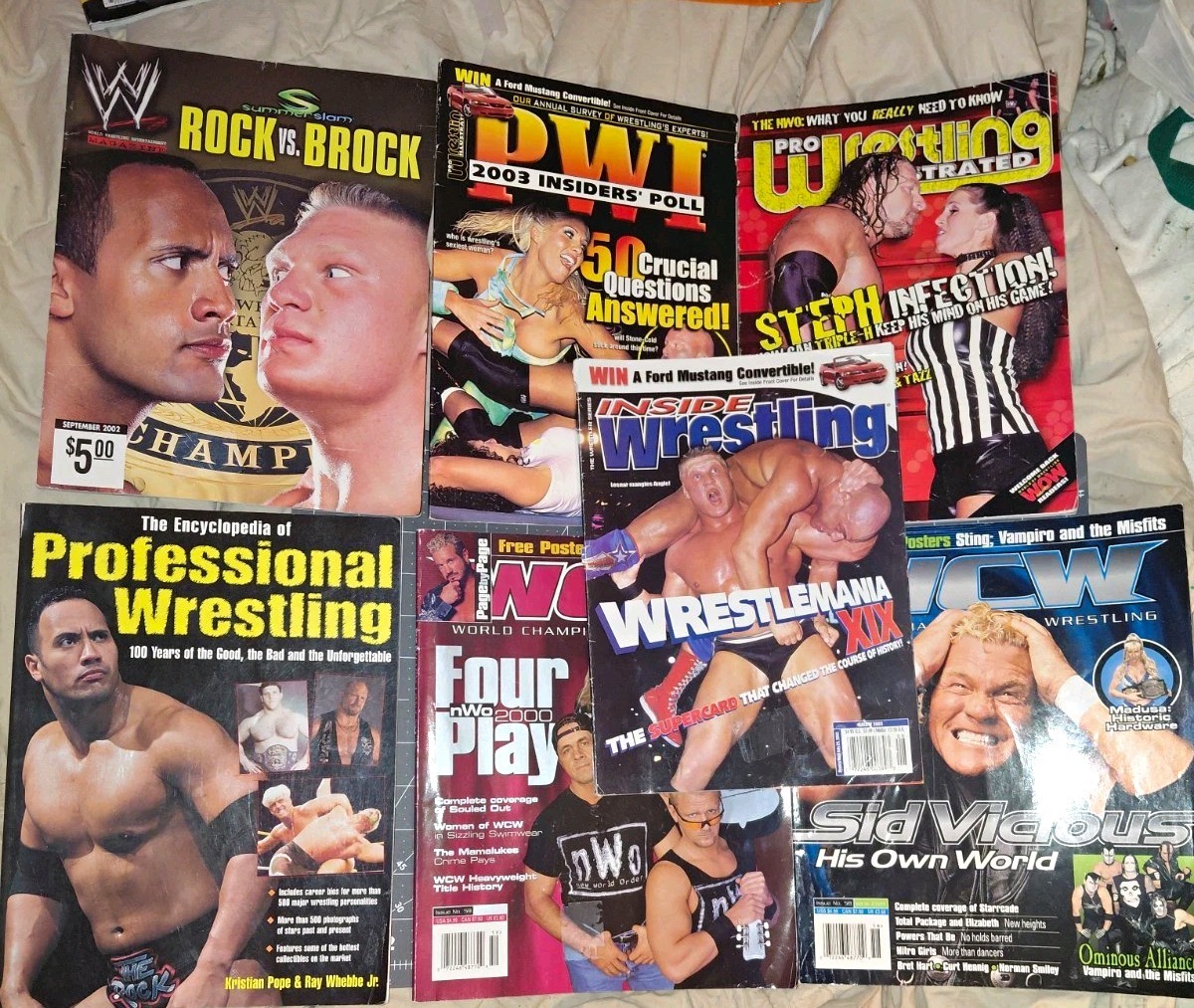 Pro Wrestling Magazine Collection 7 Vintage Mags From The Early 2000s WWF WWE Pro Wrestling Magazine Collection 7 Vintage Mags From The Early 2000s WWF WWE