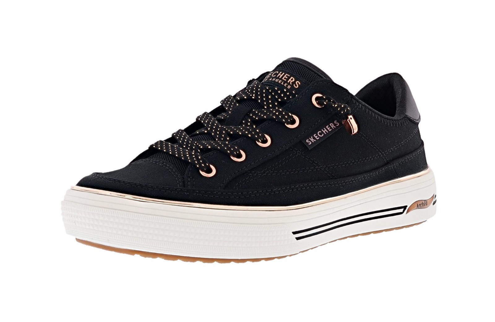 SKECHERS WOMEN\'S ARCH FIT ARCADE- PRIM N PRETTY 177159/BLK WALKING SHOES