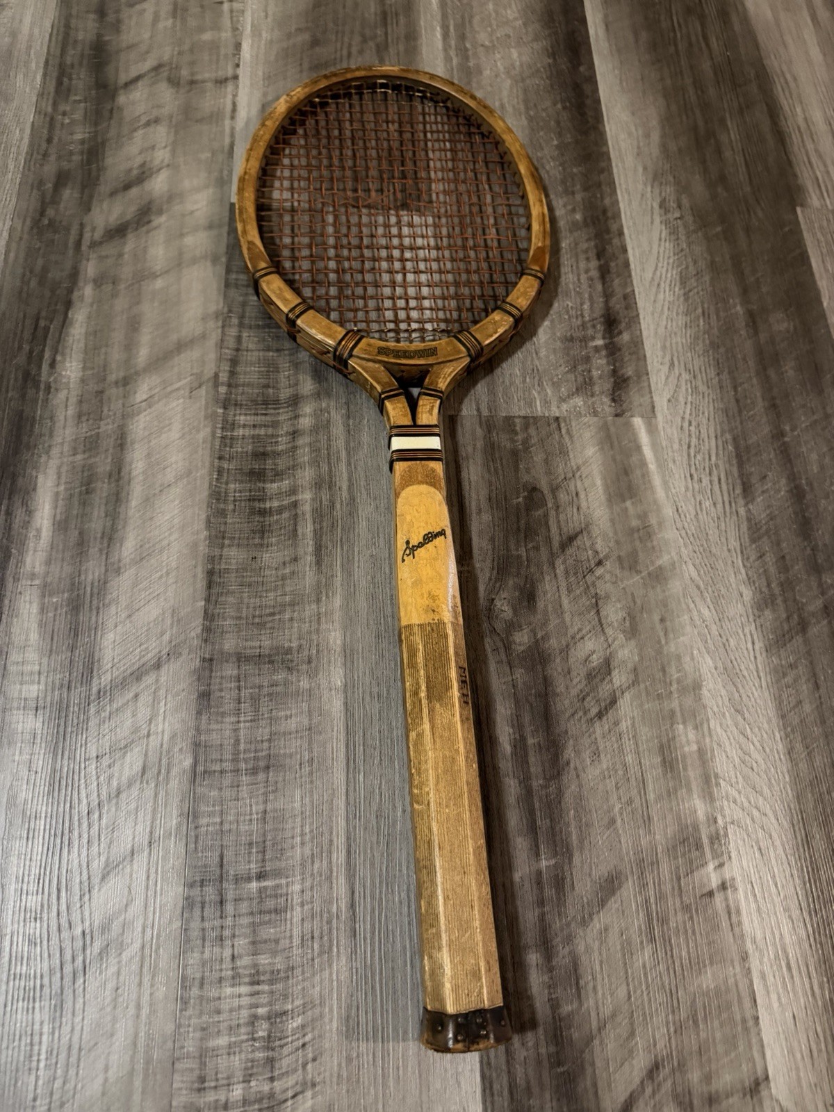 Rare Wooden Tennis Racquet SPALDING SPEEDWIN WOOD Antique Vintage Gold Medalist Rare Wooden Tennis Racquet SPALDING SPEEDWIN WOOD Antique Vintage Gold Medalist