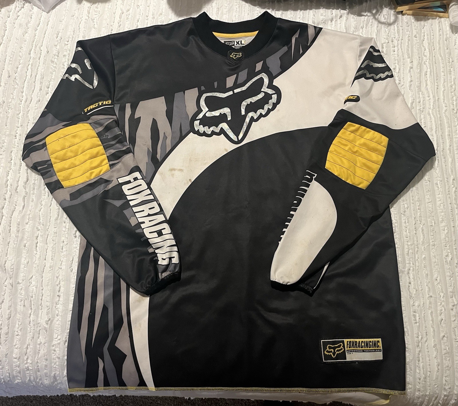 2004 Fox Racing Mx Tactic Jersey Black Camo Yellow James Stewart XL Extra Large 2004 Fox Racing Mx Tactic Jersey Black Camo Yellow James Stewart XL Extra Large