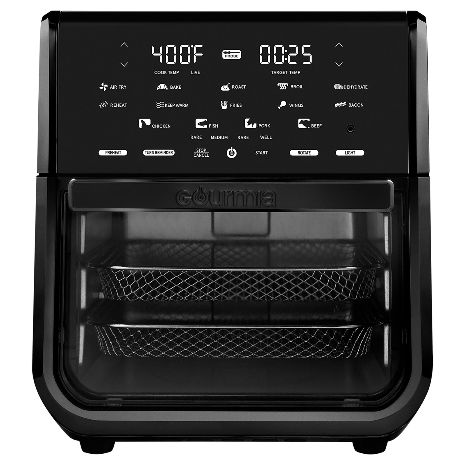 Gourmia GAF1290B All-in-One 14-Quart Air Fryer, Oven, Rotisserie, Dehydrator