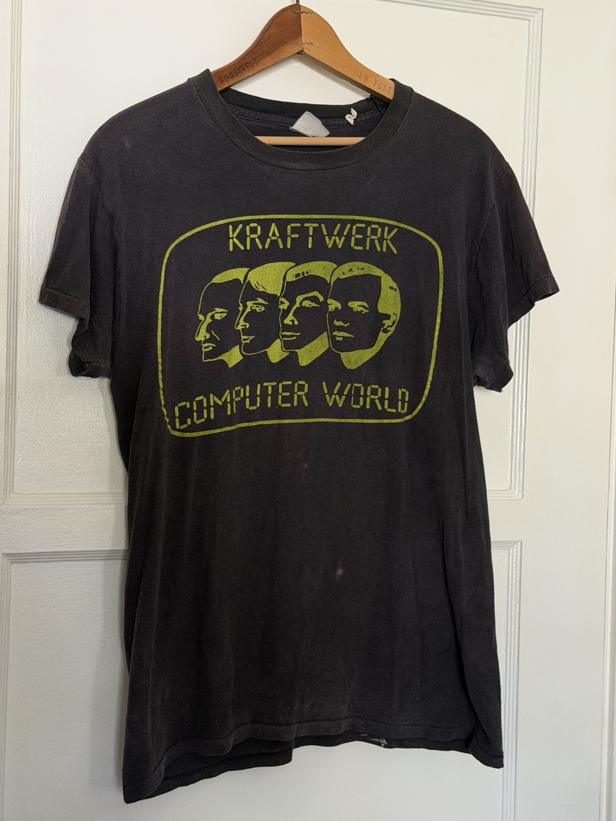 Kraftwerk Computer World Black Cotton T Shirt 1981 USA Tour Vintage Original