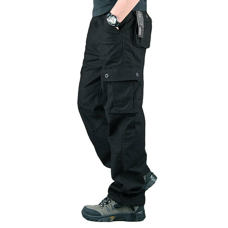 Mens Cargo Work Pants Relaxed Fit  Tactical Camo Combat Trousers with 6/8 Pocket