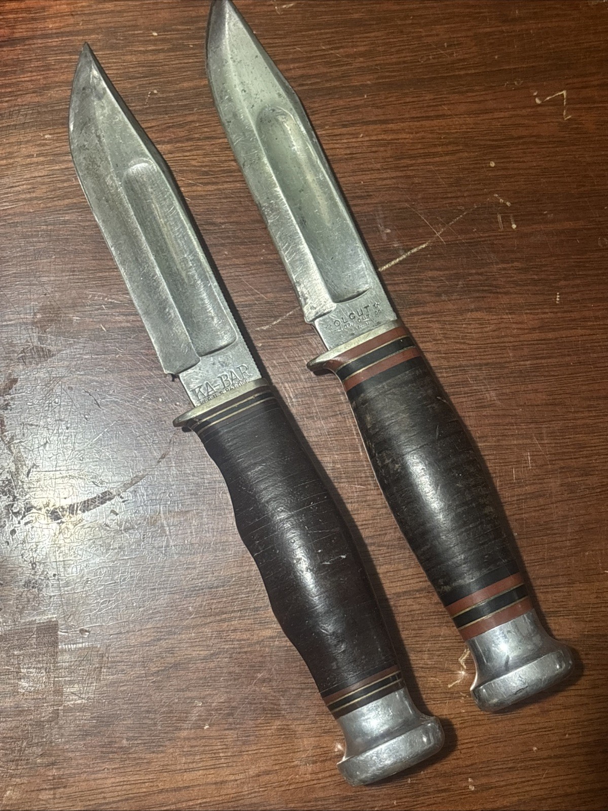 Vintage Kabar Union Cutlery Co & Ol Cut Knives ~no Sheaths~ Vintage Kabar Union Cutlery Co & Ol Cut Knives ~no Sheaths~